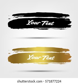 Black and gold paint with text space, Vector Illustration