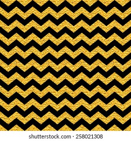 Black and gold  pattern. Abstract modern background. Vector illustration.Dark backdrop with  shiny gold stripes. Geometric seamless pattern.Classic design. Chevron. Zig zag.