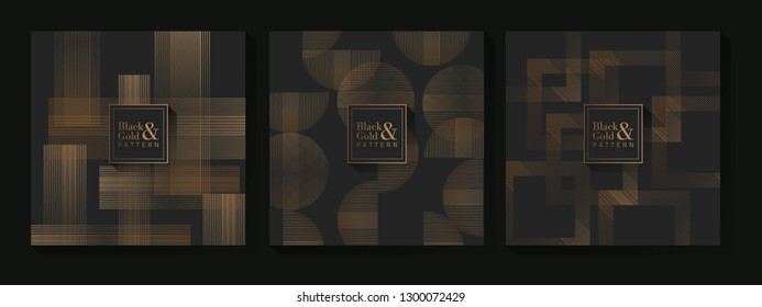 Black And Gold Pattern Background