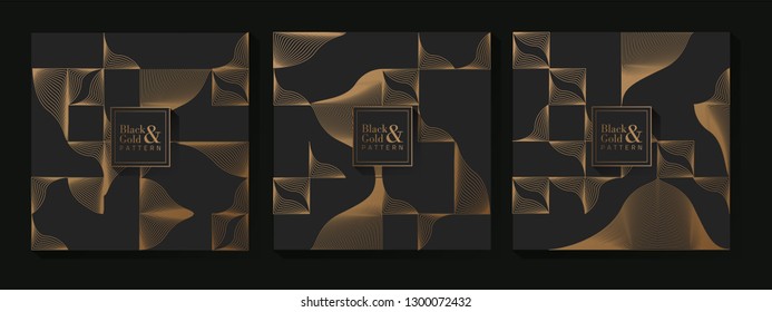 Black and Gold Pattern Background