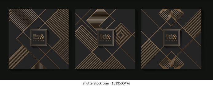 Black and Gold Pattern Background