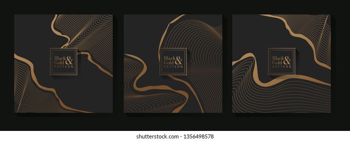 Black and Gold Pattern Background