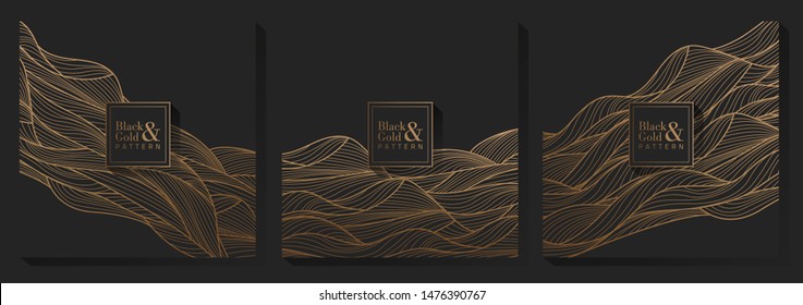 Black and Gold Pattern Background