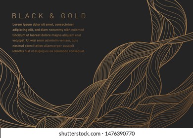 Black and Gold Pattern Background