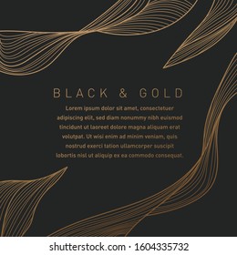 Black and Gold Pattern Background