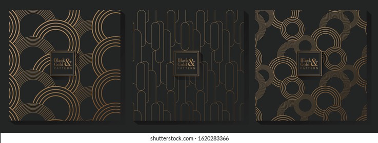 Black and Gold Pattern Background