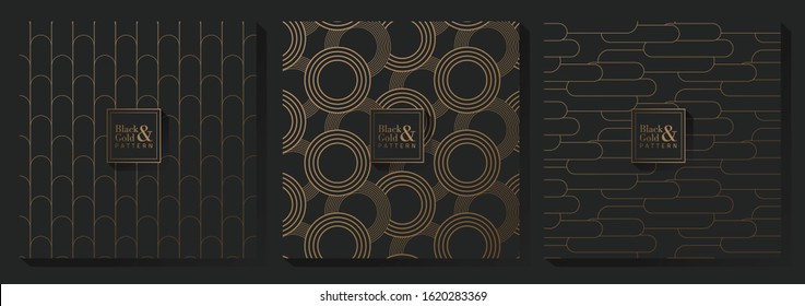 Black and Gold Pattern Background