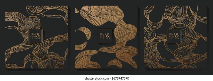 Black and Gold Pattern Background