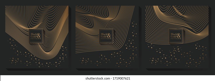 Black and Gold Pattern Background