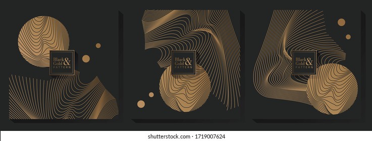 Black and Gold Pattern Background