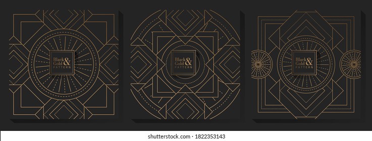 Black and Gold Pattern Background