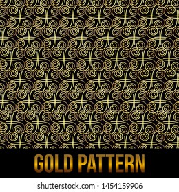 black & gold pattern with geometric design