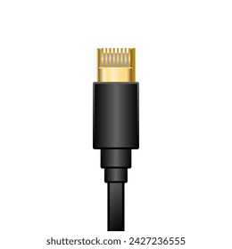 Black gold plating LAN cable _ Illustration on the back.