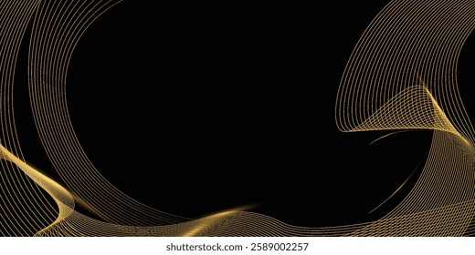 Black and Gold Premium Background. Creative Flyer Premium Luxury Template. Cool Anniversary Card. Grand Celebration Banner for Wedding and Engagement. Premium Thank You Design. 