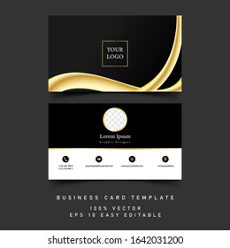 Black and Gold premium luxury business card vector design.