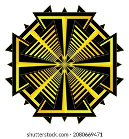 Black and Gold print vector image