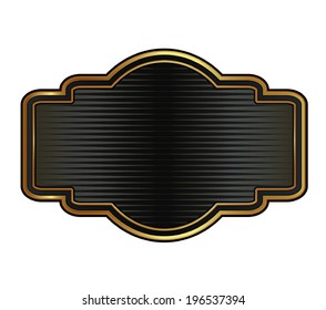 Black and Gold Quality Labels. Easy to edit. Perfect for your works, Perfect quality works.