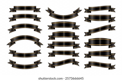 Black and Gold Ribbon banner of collection