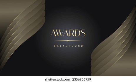 Black gold royal awards graphics background lines sparkle elegant shine modern glitter template luxury premium corporate abstract design.