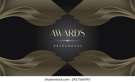 Black gold royal awards graphics background lines sparkle elegant shine modern glitter template luxury premium corporate abstract design.