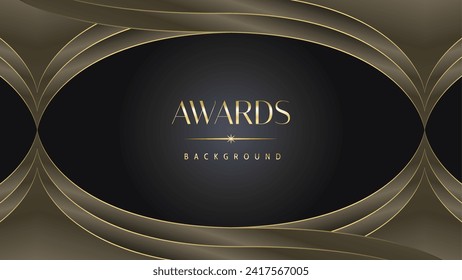 Schwarze goldene königliche Auszeichnungen Grafiken Hintergrund Linien funkeln elegante glänzende moderne glänzende Vorlage Luxus Unternehmen Premium abstraktes Design.