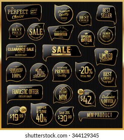 Black and gold sale labels collection
