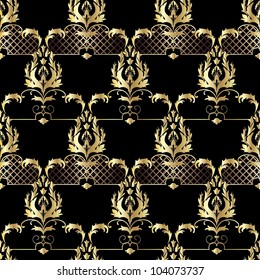Black and gold seamless background
