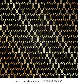 Diseño de patrones sin fisuras en negro y oro en ilustrador