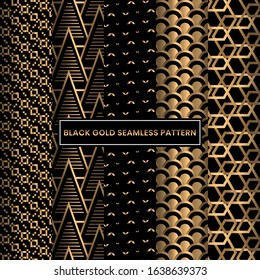 Black Gold Seamless pattern eps.10