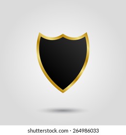 Black with gold shield 