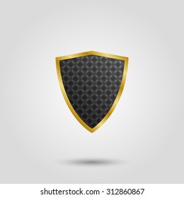 Black with gold shield silhouette