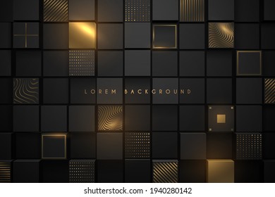 Black and gold square background