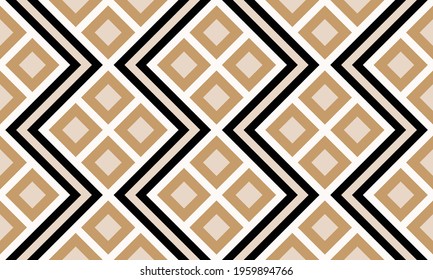 Black and gold Square seamless pattern. Seamless geometric  pattern for tile or taxtile design.
