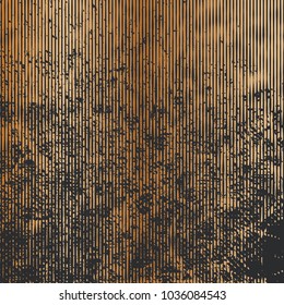 Black and Gold Striped Scratch Abstract Background. Vector illustration grunge texture. 