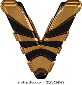 Black and Gold symbol. letter