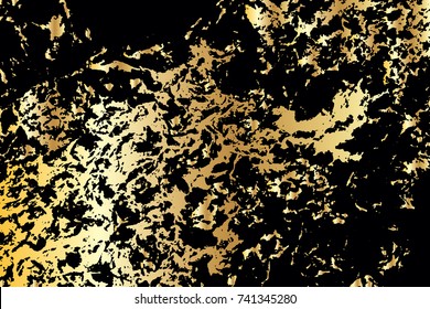 Black and gold texture. Grunge background.