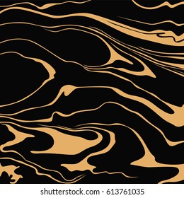 Black and gold vector marbling stains square composition version 3.