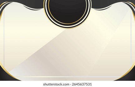 Black and gold wave luxury background for professional certificate