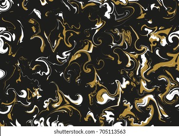 Black, gold, white marble background