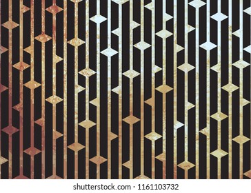 Black and golden abstract pattern, stylish background, vector illustration.