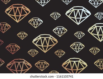 Black and golden abstract pattern, stylish background, vector illustration.