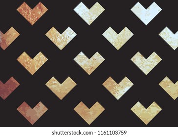Black and golden abstract pattern, stylish background, vector illustration.