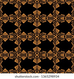 Black golden art deco pattern decoration design