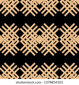 black golden Art Deco Vector abstract seamless pattern, stylized pattern background, tiles pattern in white, gray and black colors