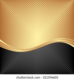 black and golden background divided into two