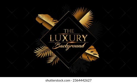 Black and Golden Background. Modern abstract Template graphic Design. Elegant Looking Premium Layout. Marketing Promotional Banner.  Event Backdrop. Birthday Creative Artwork. Luxury Background.