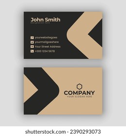 Black and golden business card template - Modern and simple business card design