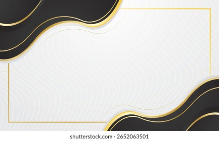Design de fundo de certificado preto e dourado