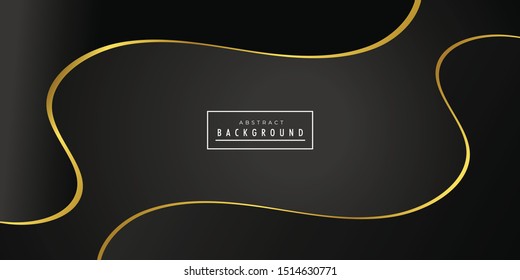 Black golden creative wave background design