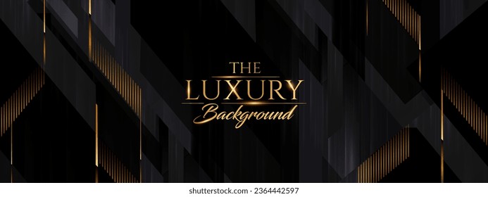 Black and Golden Dark Design. Modern abstract template design. Elegant looking premium layout. Event backdrop with creative artwork and luxury feel. Birthday party post. Anniversary greeting card. 